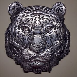 Arthur Court Aluminum Tiger Face Bengal LSU Auburn Trivet Wall Plaque Decoration